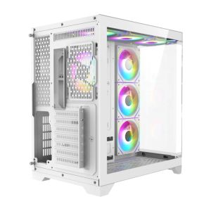 Gamemax Case ATX - HYPE-A White - 4 x 120 mm Addressable RGB fans