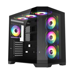Gamemax Case ATX - HYPE-A Black - 4 x 120 mm Addressable RGB fans