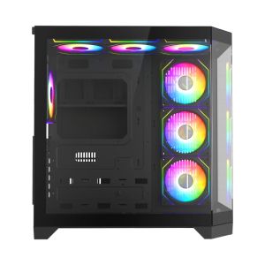 Gamemax Case ATX - HYPE-A Black - 4 x 120 mm Addressable RGB fans