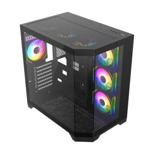 Gamemax Case ATX - HYPE-A Black - 4 x 120 mm Addressable RGB fans
