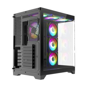 Gamemax Case ATX - HYPE-A Black - 4 x 120 mm Addressable RGB fans