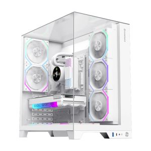 Gamemax Case ATX - Infinity Pro White - 5 x 120 mm Addressable RGB fans