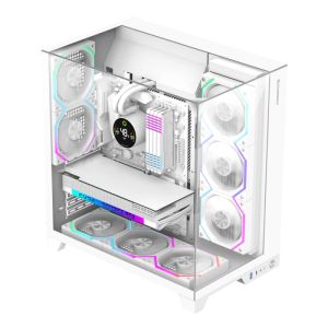 Gamemax Case ATX - Infinity Pro White - 5 x 120 mm Addressable RGB fans