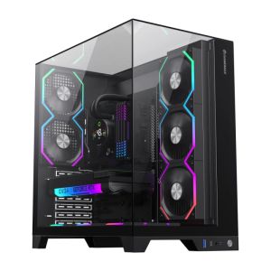 Gamemax Case ATX - Infinity Pro Black - 5 x 120 mm Addressable RGB fans