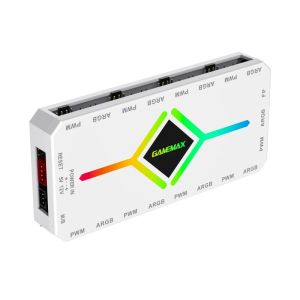 Gamemax разклонител за вентилатори Fan Hub - V4.0 PWM ARGB Hub + Controller White
