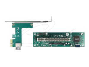 Delock Riser Card PCI Express x1 to 1 x PCI 32 Bit Slot with 60 cm cable