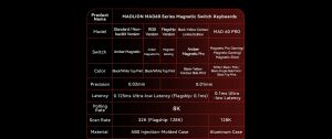 Madlions Professional Gaming Mechanical Keyboard MAD 60 PRO - Black, 8K, Gateron Jade Customized [Linear]