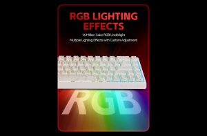 Madlions Professional Gaming Mechanical Keyboard MAD 60 PRO - Black, 8K, Gateron Jade Customized [Linear]