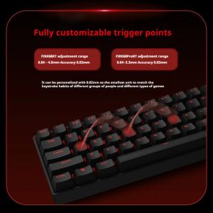 Madlions Professional Gaming Mechanical Keyboard FIRE 68 ULTRA - 8K, Gateron Magnetic Jade Switches - White Countour