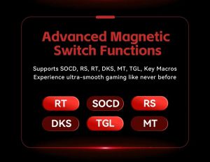 Madlions Professional Gaming Mechanical Keyboard FIRE 68 ULTRA - 8K, Gateron Magnetic Jade Switches - White Countour