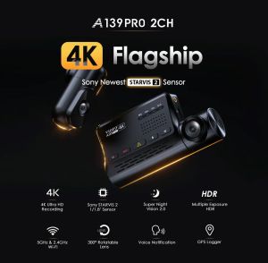 VIOFO Dash Cam A139 PRO 2 Channel - 4K UHD, Sony STARVIS 2, GPS