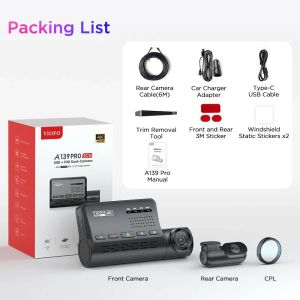 VIOFO Dash Cam A139 PRO 2 Channel - 4K UHD, Sony STARVIS 2, GPS