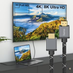 HAMA Кабел Ultra High Speed HDMI - HDMI, 8K, 5.0 м, сертифициран