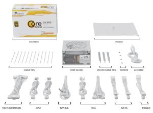 Seasonic PSU ATX 3.1 850W Gold, Full Modular, PCIe 5.1 - CORE GX-850 V2 White - SRP-CGX851-A5A32SF-WH