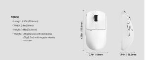 Pulsar професионална геймърска мишка Wireless Gaming Mouse X2 CrazyLight Uyuni White 8K