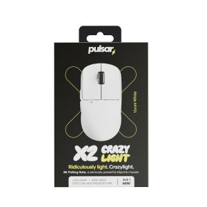Pulsar професионална геймърска мишка Wireless Gaming Mouse X2 CrazyLight Uyuni White 8K