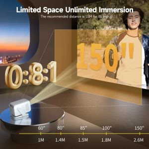 MagCubic преносим мултимедиен проектор Portable LED Projector HY310X - 4K, Android 11, Wi-Fi, Bluetooth 5.2