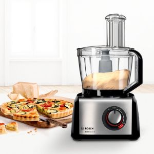 Кухненски робот BOSCH MC812M844, Food processor, MultiTalent 8, 1250 W, add.Tritan blender, Citrus press, Dough Tool, Whisk, Black -Brushed stainless steel