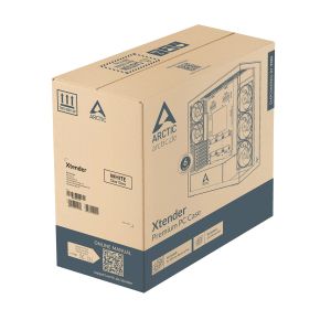 Arctic Case E-ATX - Xtender VG (White) - PCIe Gen 4 riser included, 5 A-RGB Fans included