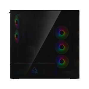 Arctic Case E-ATX - Xtender VG (Black) - PCIe Gen 4 riser included, 5 A-RGB Fans included