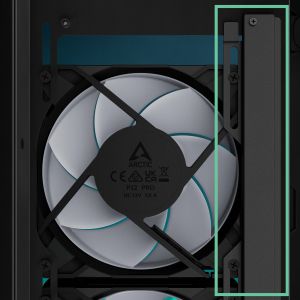 Arctic Case E-ATX - Xtender VG (Black) - PCIe Gen 4 riser included, 5 A-RGB Fans included