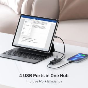 Unitek HUB USB-C 4 port - 4 x USB3.0 Black - Y-3089Z01