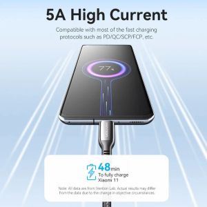 Vention кабел USB2.0 Type-C/Type-C 100W, LED display 2m - CTKBH