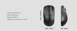 Pulsar Wireless Gaming Mouse X2 v3 Size2 Black - 1K (8K compatible)