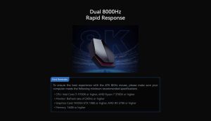 ATK Wireless Gaming Mouse Z1 ULTRA - 8K, White