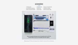 ATK професионална безжична геймърска механична клавиатура Wireless Professional Gaming Mechanical Keyboard - Z87 PRO Side Engraving - Aniya Switches