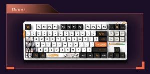 VGN Wireless Professional Gaming Mechanical Keyboard - V87 PRO Diana - Aniya Switches, BT5.0, 2.4G