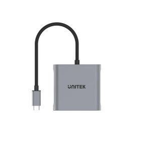 Unitek Адаптер Adapter USB-C M to DisplayPort x 2 F - 8K@30Hz, MST - V1404A