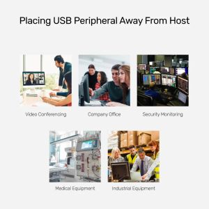 Unitek удължител USB Extension over LAN - USB-A Male to 4 port Female - Y-2516