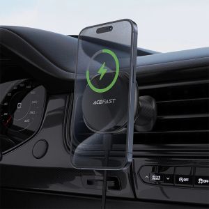 Acefast Стойка за телефон за кола Car phone holder - for Air vent, Wireless Magnetic Wireless Charging - D31 - Black