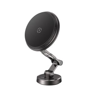 Acefast Зареждаща стойка за телефон за кола Car phone holder - MAG-Charging 15W, Metal, Magnetic Ring, 360 deg, Foldable  - D30 - Black