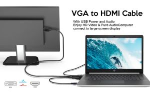 VCom кабел VGA M / HDMI M - CG493A-1.8m