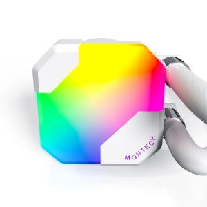 Răcire cu apă Montech Hyper Flow ARGB 240, răcitor lichid CPU, alb