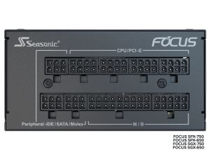 Sursă de alimentare sezonieră PSU SFX/ATX 750W Gold, complet modulară - FOCUS SGX-750 - SSR-750SGX