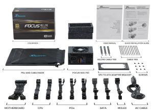 Sursă de alimentare sezonieră PSU SFX/ATX 750W Gold, complet modulară - FOCUS SGX-750 - SSR-750SGX