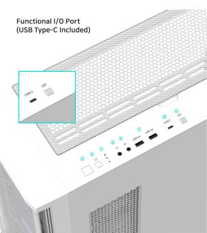 Zalman Case EATX - Z10 DUO White - Mesh/Tempered Glass