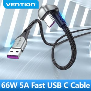 Vention Kabel USB 3.1 Type-C / USB 2.0 AM - 1M Negru în formă de U, aliaj de aluminiu 5A - COHHF