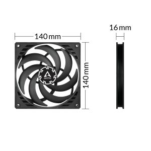 Arctic Fan 140x140x16mm - P14 SLIM PWM PST - 150-1800rpm