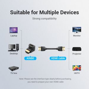 Vention Адаптер Adapter HDMI Right Angle 270 Degree M/F - AINB0