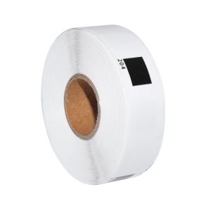 Makki uyumlu etiketler Brother DK-11204 SADECE RULO - Çok Amaçlı Etiketler, 17mmx54mm, rulo başına 400 etiket, Beyaz Üzerine Siyah - MK-DK-11204-RO