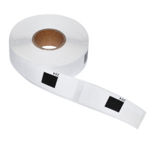 Makki uyumlu etiketler Brother DK-11204 SADECE RULO - Çok Amaçlı Etiketler, 17mmx54mm, rulo başına 400 etiket, Beyaz Üzerine Siyah - MK-DK-11204-RO