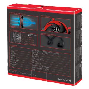 Arctic Fan 120mm - BioniX P120 PWM PST - Red