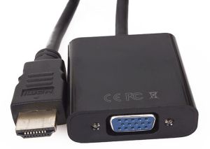 VCom Адаптер Adapter HDMI M to VGA F - CG591-B-0.15m