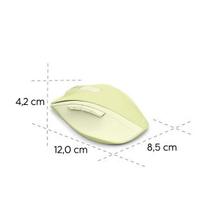 Hama “WM-500” Wireless Mouse, Ergonom., 6 Buttons, W/O Click Noise, Battery, green