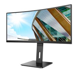 Монитор AOC CU34P2A, 34" Curved 1500R, VA, WLED, 3440x1440@100Hz, 4ms GtG, 1ms MPRT, 300cd m/2, 3000:1, 50M:1 DCR, Adaptive Sync, FlickerFree, Low Blue Light , 3Wx2, Tilt, Height Adjust, Swivel, 2xHDMI, DP, USB hub