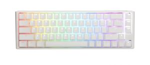 Геймърскa механична клавиатура Ducky One 3 Pure White SF 65%, Hotswap Cherry MX Clear, RGB, PBT Keycaps